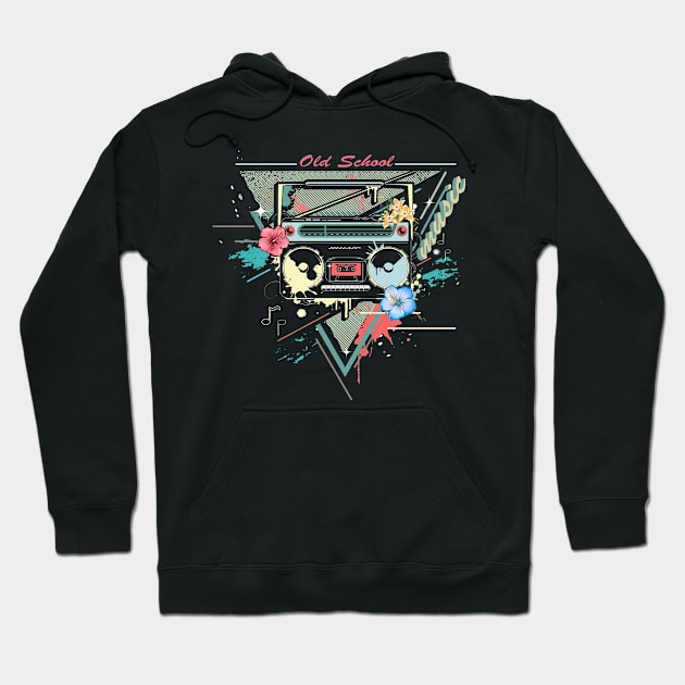 Ghettoblaster retro graffiti Hoodie by Kisho